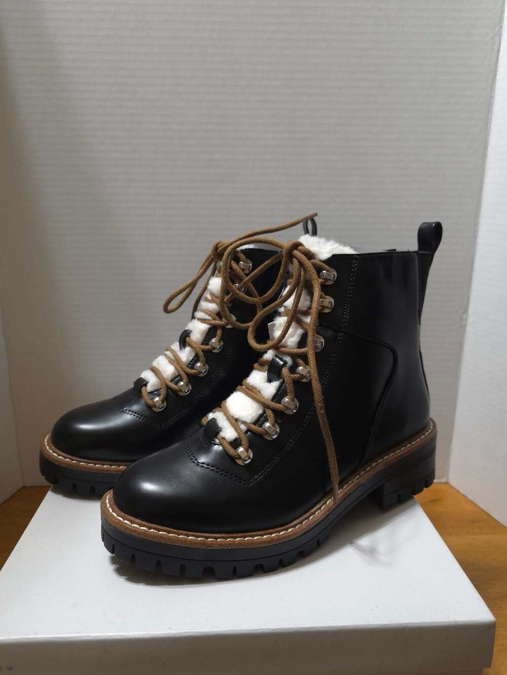A New Day Women's Leighton Black Hiking Boots with Memory Foam Insole Size 5.5